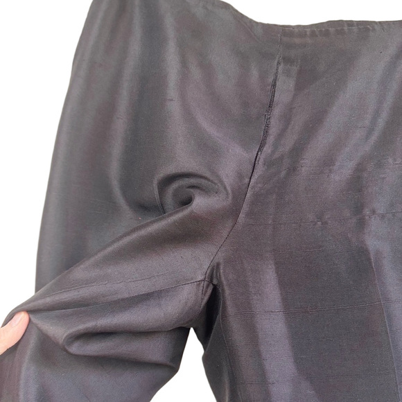 RALPH LAUREN *VINTAGE* High-Rise Raw Silk Pants - Picture 4 of 14